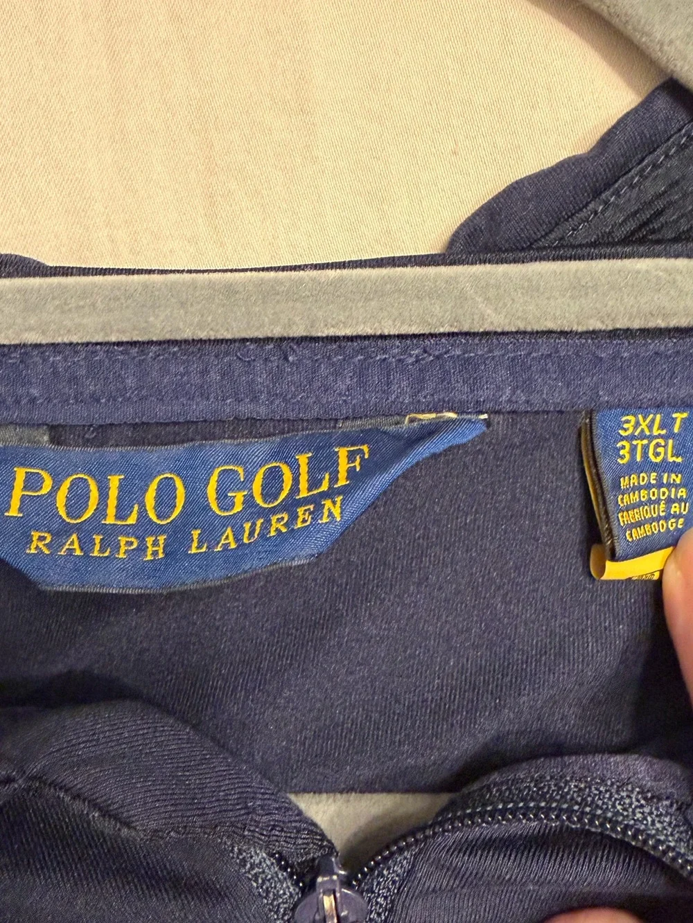 Polo Golf Ralph Lauren Quarter Zip Pullover 3XLT Navy